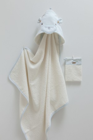 Erkek Bebek Banyo Havlusu Bebek Kesesi Hediye!