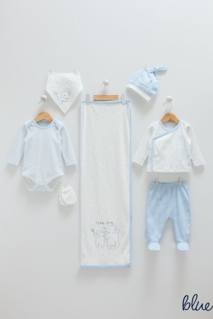 Caramell Erkek Bebek 7Li Hastane Çıkışı Seti