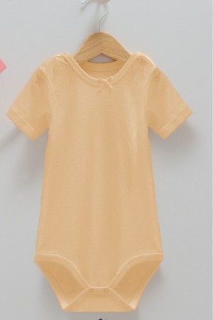 Caramell 3Lü Kısa Kollu Body Set Beyaz-Gül Kurusu-Sarı