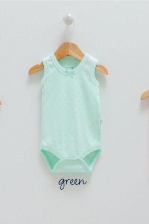 Caramell 3Lü Atlet Body Set Yeşil-Beyaz-Pembe