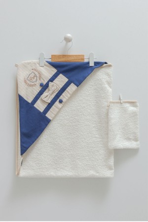 Erkek Bebek Banyo Havlusu Bebek Kesesi Hediye! Bej