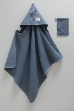 Erkek Bebek Banyo Havlusu Bebek Kesesi Hediye!