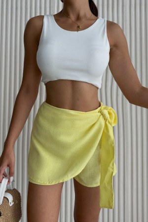 Signora Rosso Sarı Şort – Pozitif Enerji ve Şıklık